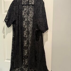 Black Lace Duster Cardigan